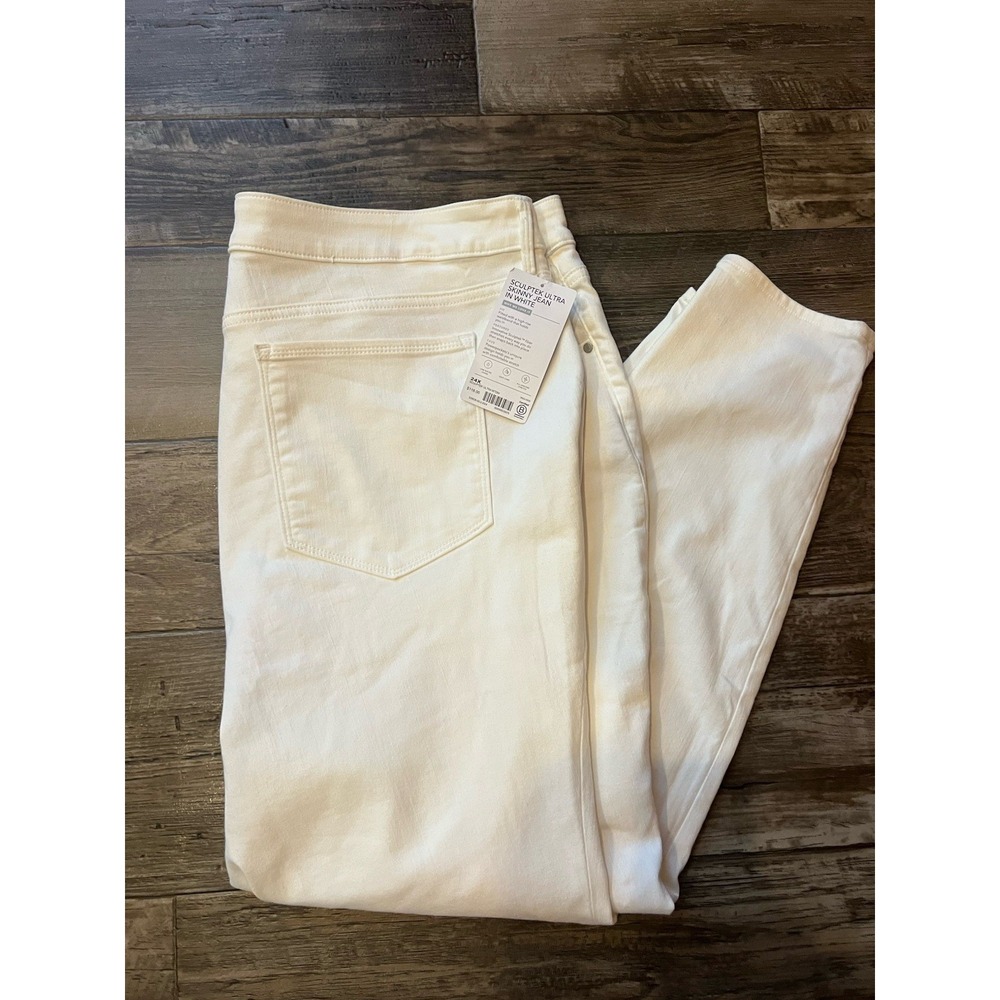 Athleta Stretch Skulptek Ultra Skinny Denim Jeans Women's Plus Size 26X White